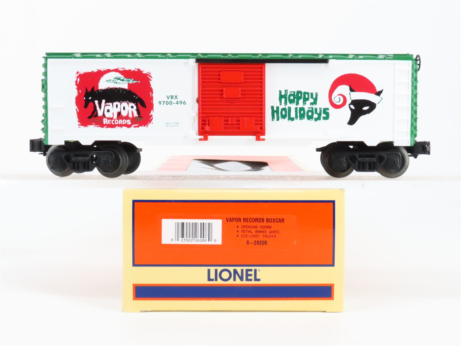 O Scale Lionel 6-26208 VRX Vapor Records Box Car 9700-496 RTR