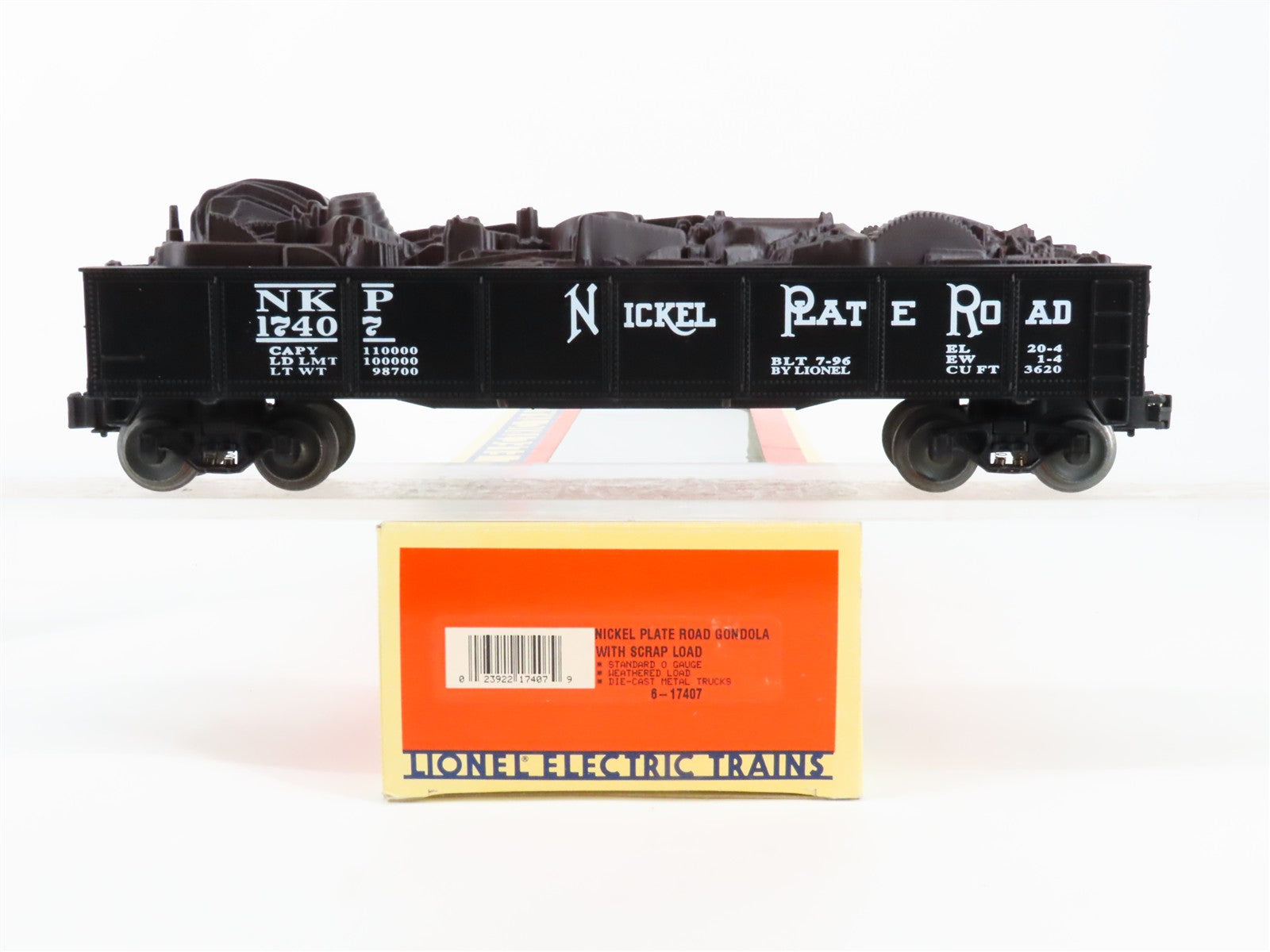 O Scale Lionel 6-17407 NKP Nickel Plate Road Gondola with Scrap Load 17407 RTR