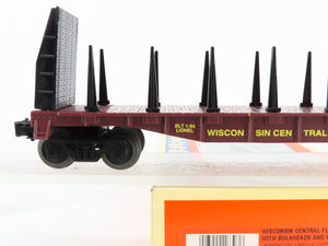 O Scale Lionel 6-16393 Wisconsin Central Bulkhead Flat Car 16393 RTR