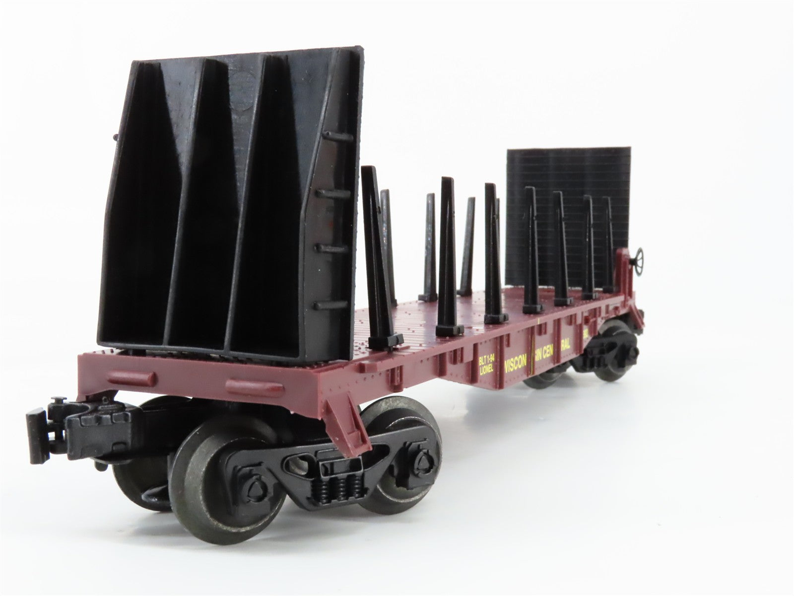 O Scale Lionel 6-16393 Wisconsin Central Bulkhead Flat Car 16393 RTR