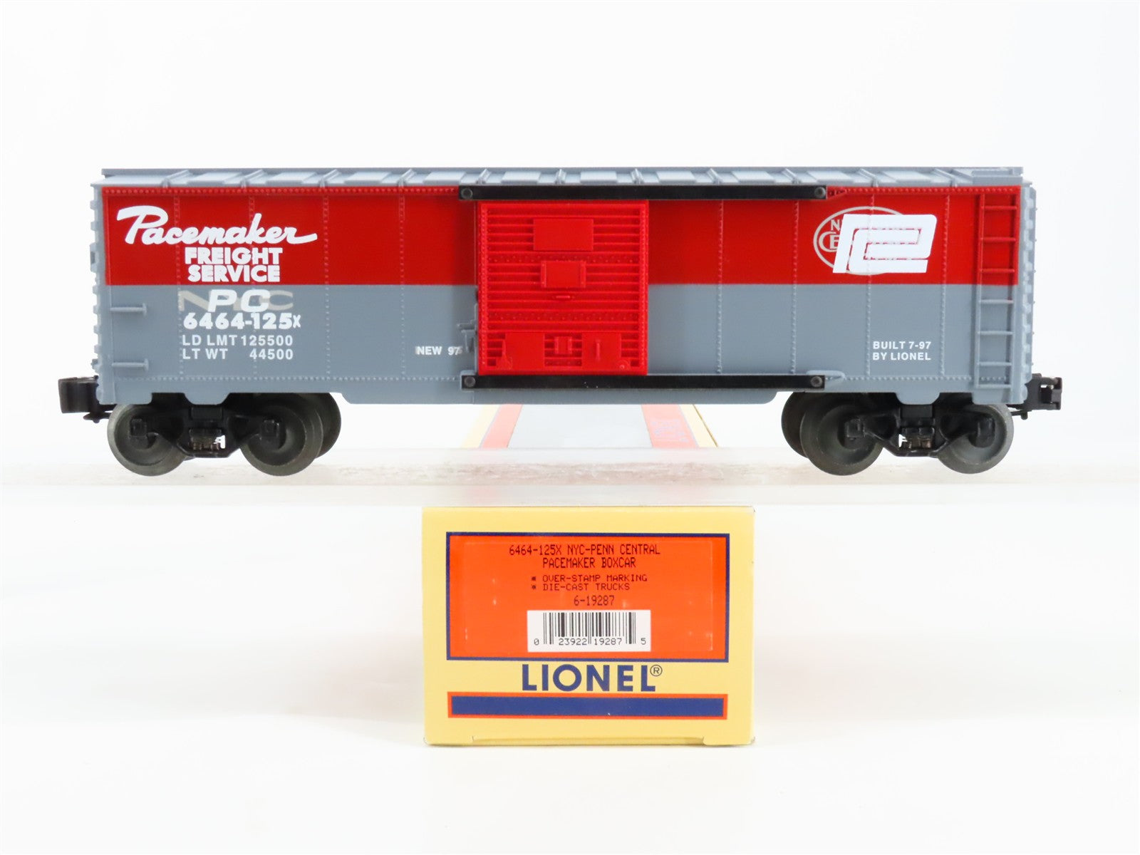 O Scale Lionel 6-19287 PC Penn Central Box Car 6464-125X RTR