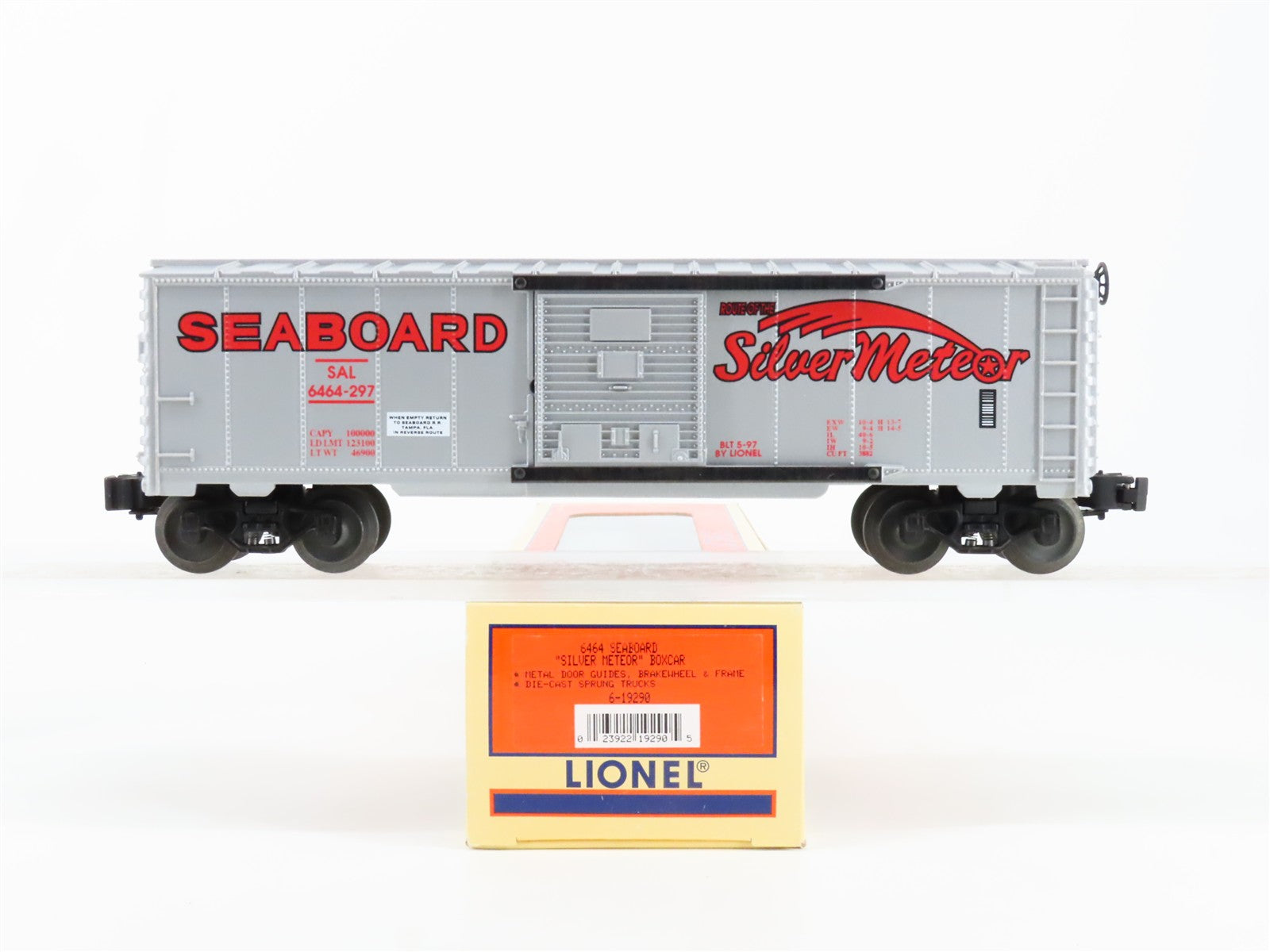 O Scale Lionel 6-19290 SAL Seaboard 40' Box Car 6464-297 RTR