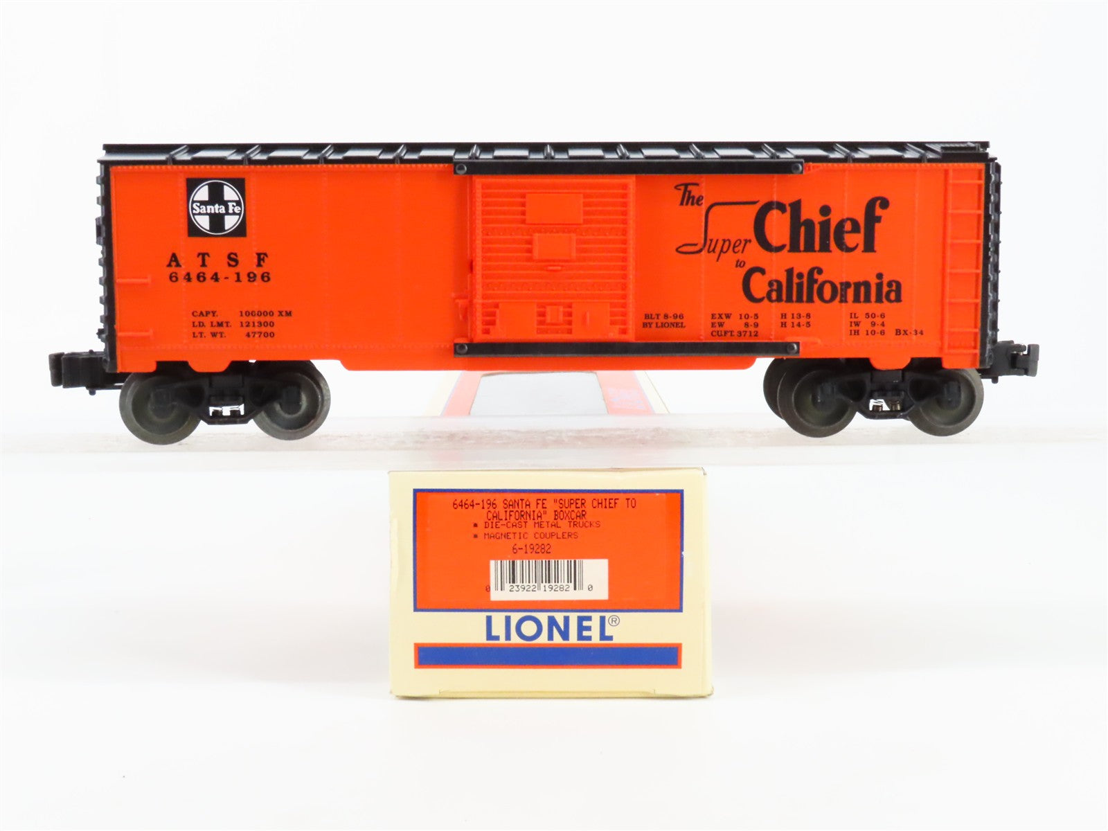 O Scale Lionel 6-19282 ATSF Santa Fe Box Car 6464-196 RTR