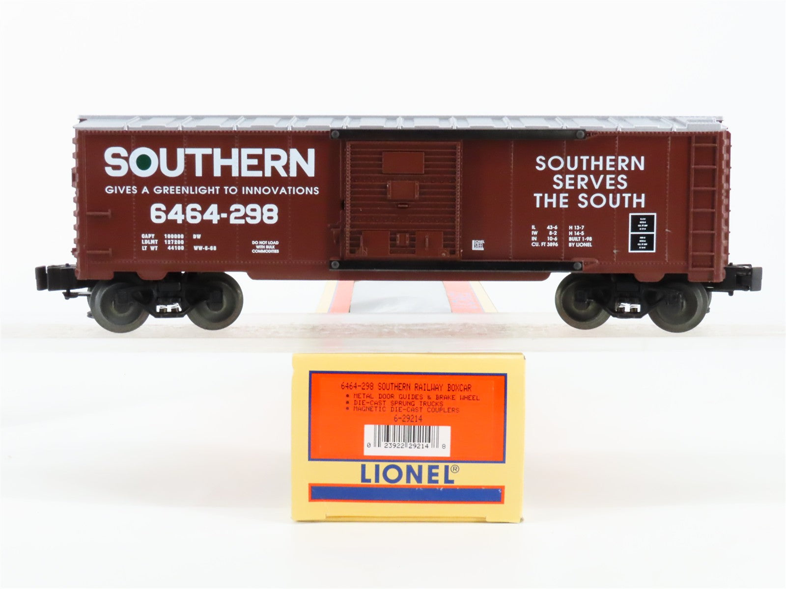 O Scale Lionel 6-229214 Southern Railway Box Car 6464-298 RTR