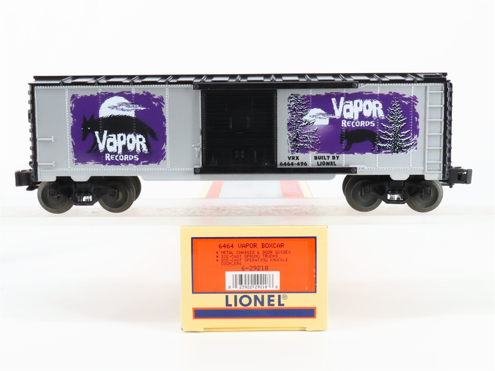 O Scale Lionel 6-29218 VRX Vapor Records Box Car 6464-496 RTR