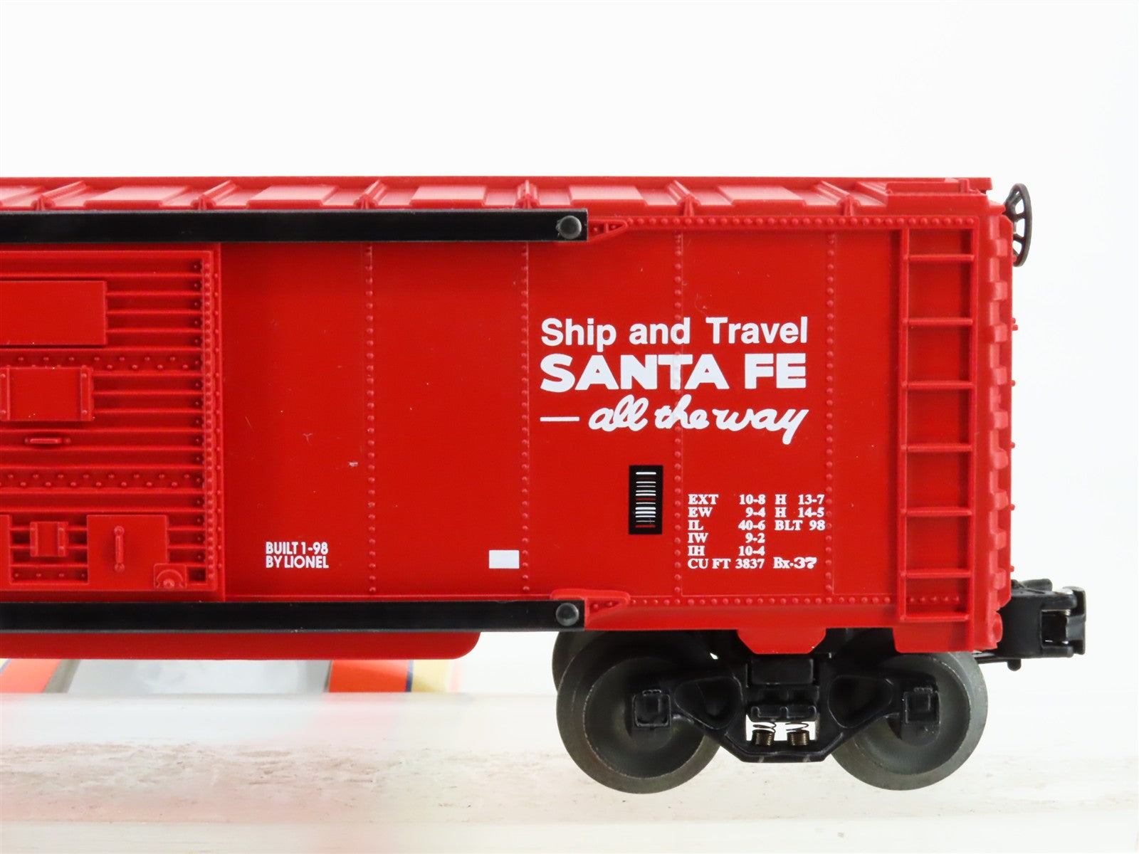 O Scale Lionel 6-29213 ATSF Santa Fe 40' Box Car 6464-198 RTR