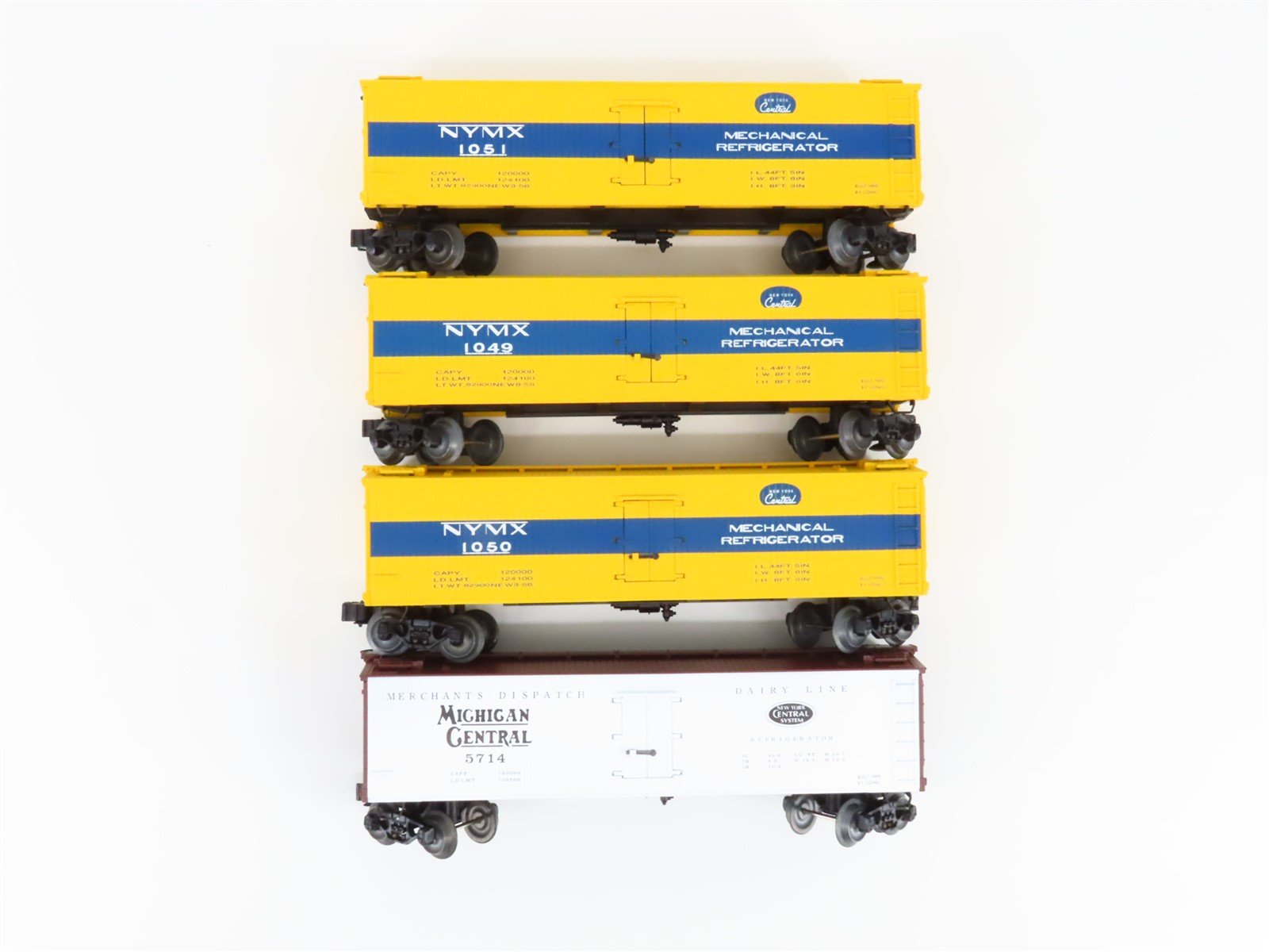 O Gauge 3-Rail Lionel 6-21770 MC/NYC Phenolic Reefer 4-Car Pack