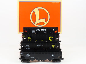O Gauge 3-Rail Lionel 6-26937 CNJ/D&H/RDG/B&O Die-Cast 4-Bay Hopper 4-Car Pack