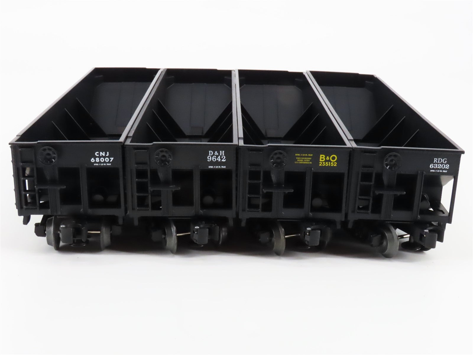 O Gauge 3-Rail Lionel 6-26937 CNJ/D&H/RDG/B&O Die-Cast 4-Bay Hopper 4-Car Pack
