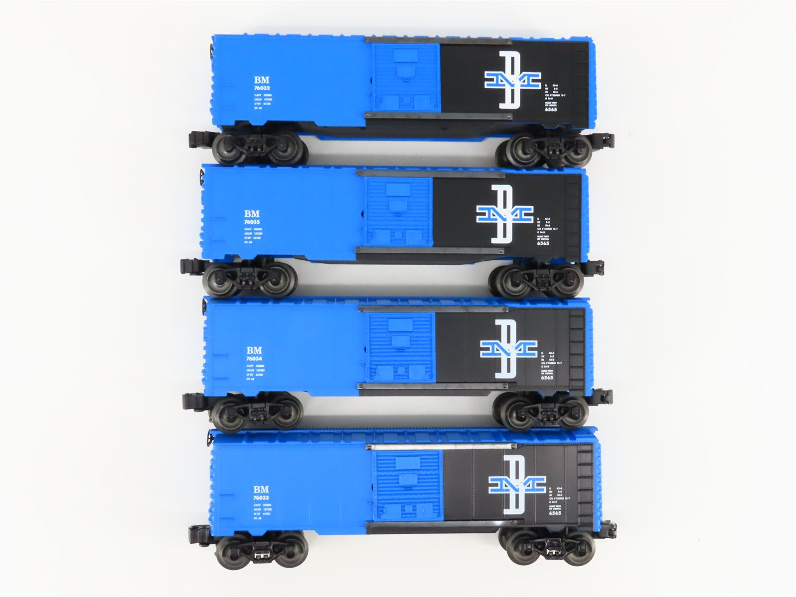 O Gauge 3-Rail Lionel 6-21761 BC 6565 B&M Boston & Maine Boxcar 4-Car Pack