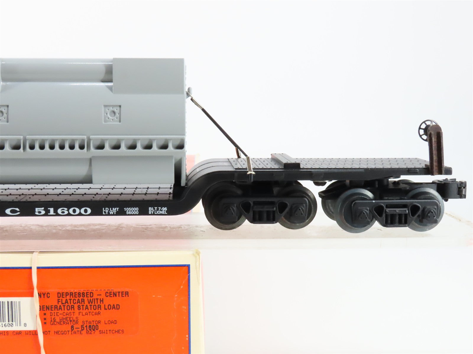 O Scale Lionel 6-51600 NYC New York Central Depressed-Center Flat Car 51600 RTR