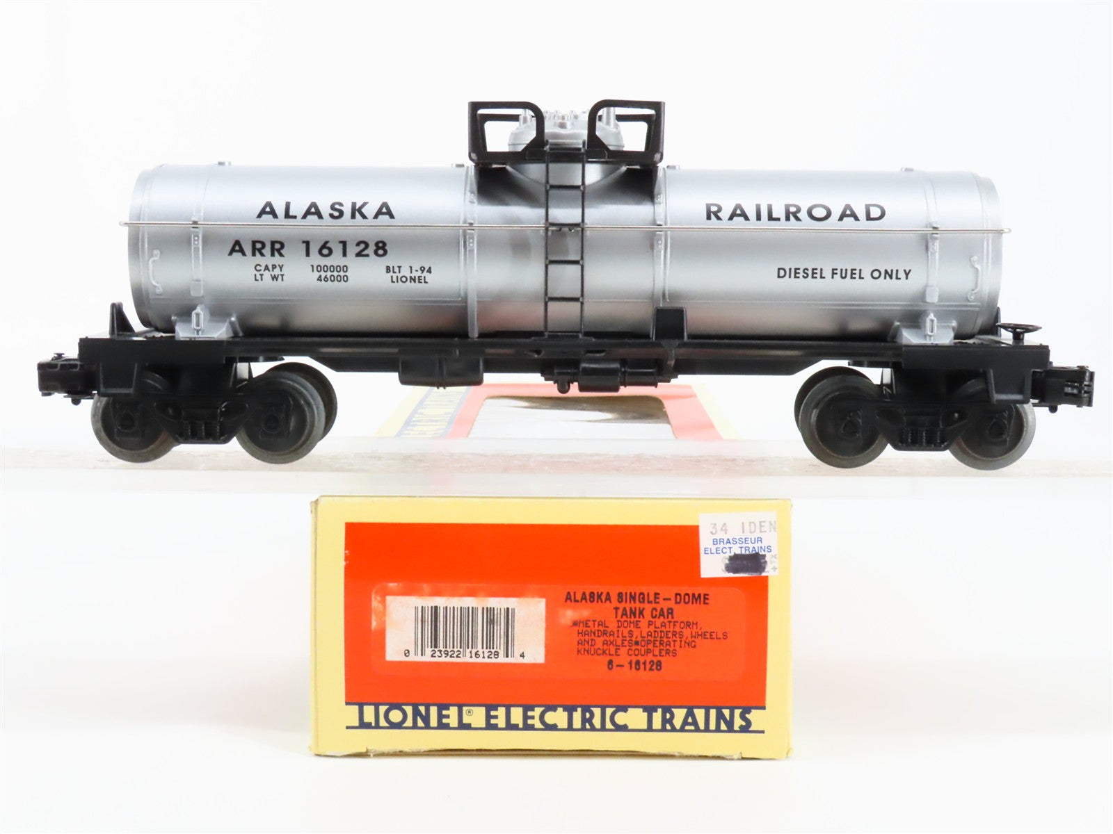 O Scale Lionel 6-16128 ARR Alaska Railroad Tank Car 16128 RTR