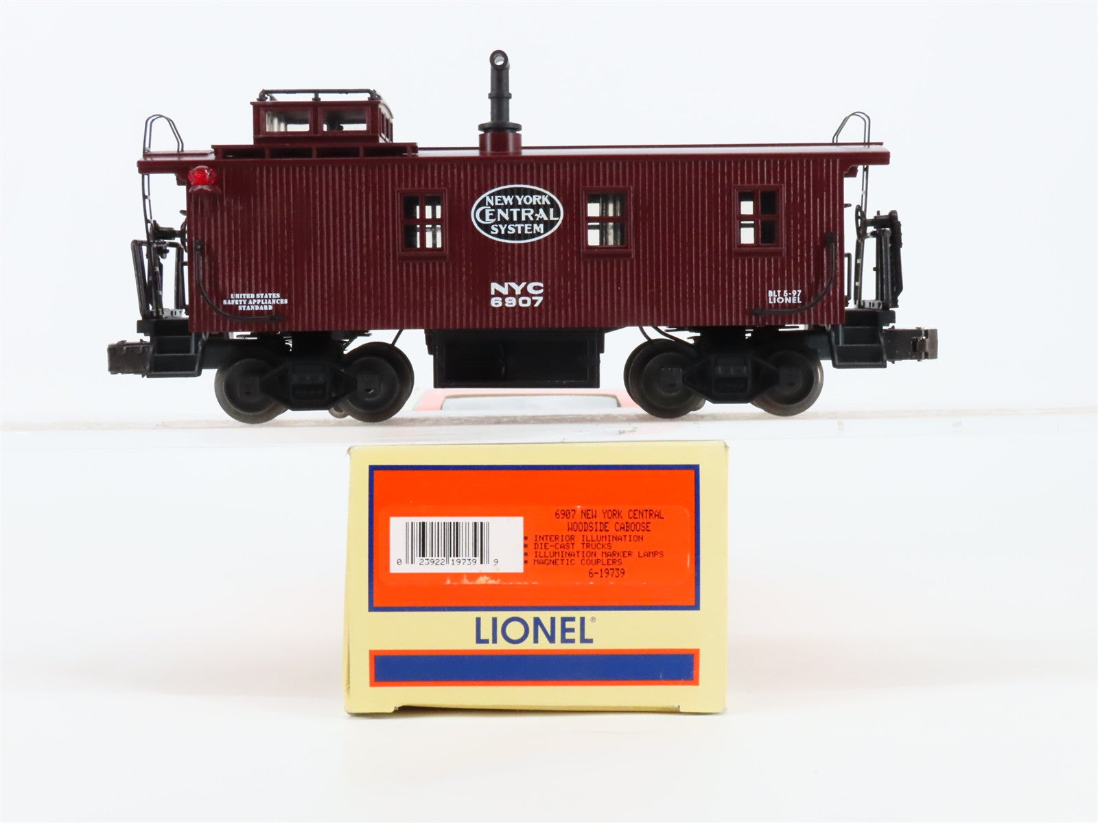 O Gauge 3-Rail Lionel 6-19739 NYC New York Central Woodside Caboose #6907