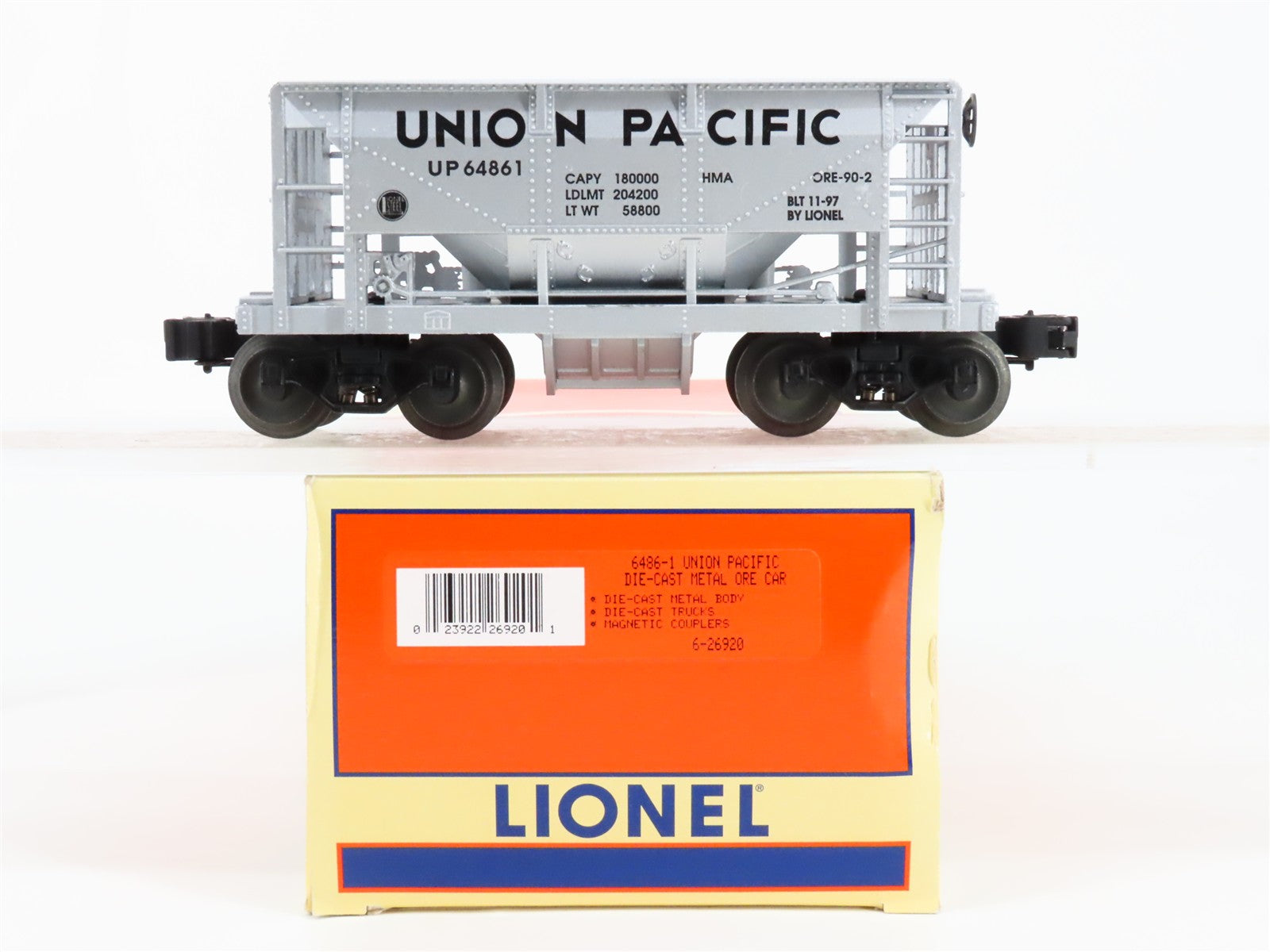 O Scale Lionel 6-26920 UP Union Pacific Ore/Coal Wagon 64861 RTR
