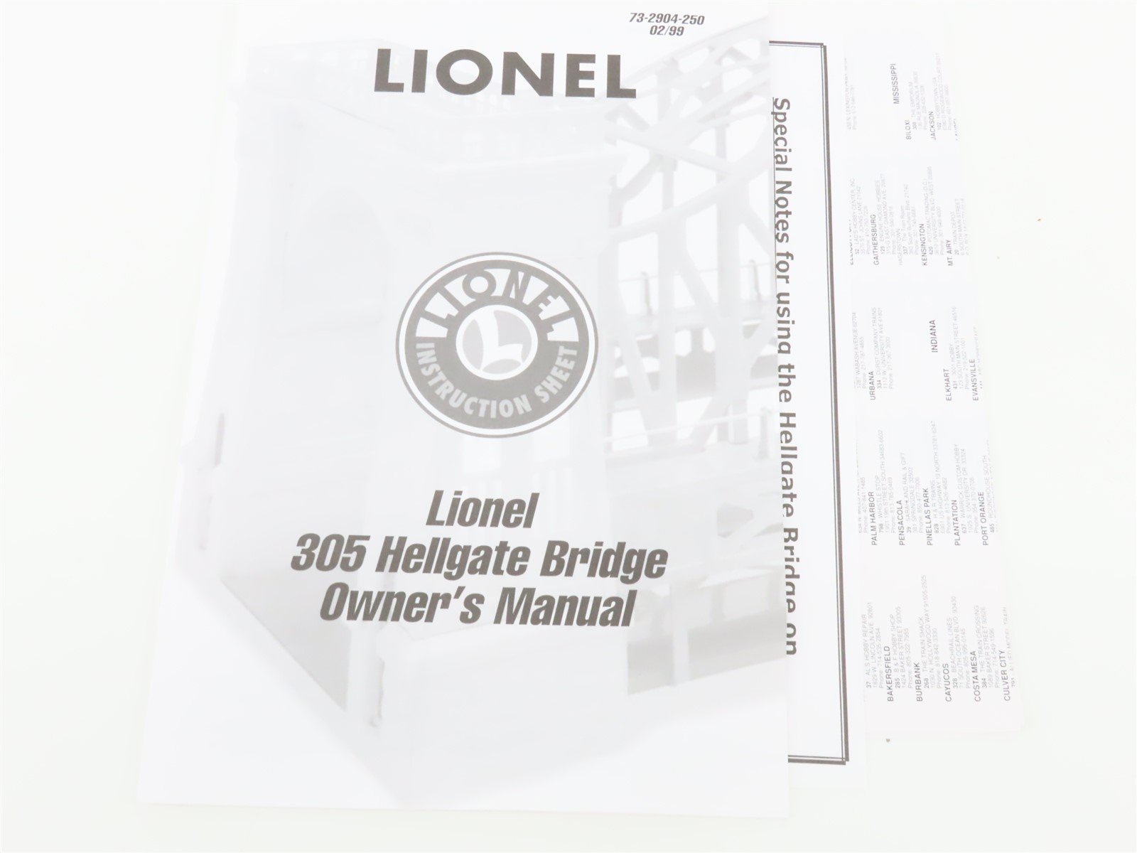 O Scale Lionel 6-32904 #305 Hellgate Bridge