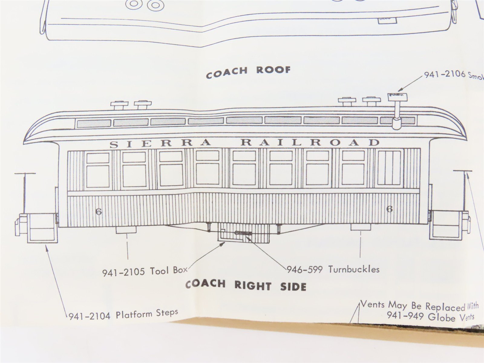 HO Scale Ulrich Kit 931-801 SRR Sierra Railroad Coach Passenger Car