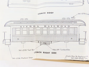 HO Scale Ulrich Kit 931-801 SRR Sierra Railroad Coach Passenger Car
