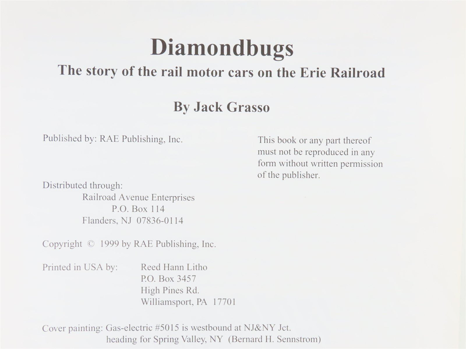 Diamondbugs Motor Cars on the Erie Railroad by Jack Grasso ©1999