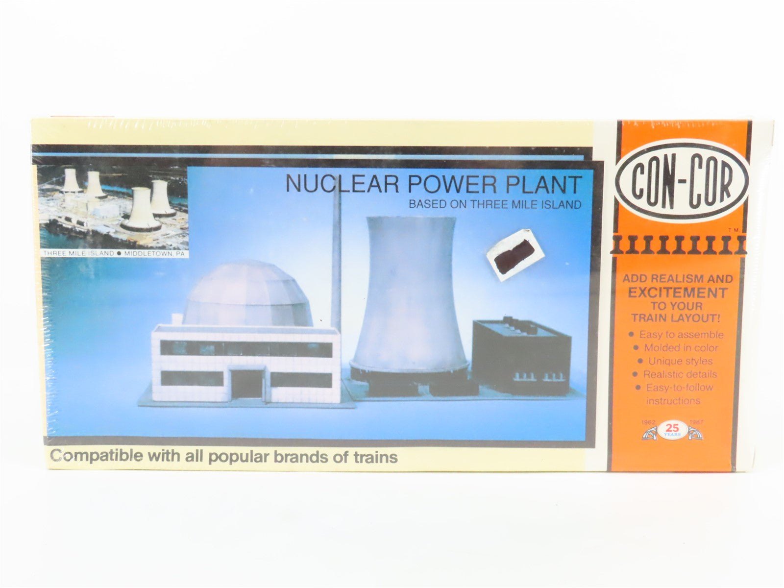 N Scale Con-Cor 680 Nuclear Power Plant Building Kit SEALED