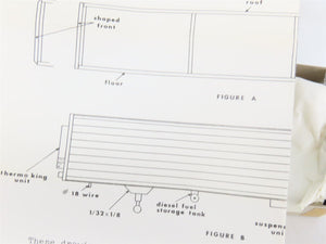 HO Scale Gloor Craft Models 2 in 1 Kit 358 Unpainted 45' Box Van Trailer