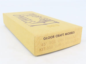 HO Scale Gloor Craft Models 2 in 1 Kit 358 Unpainted 45' Box Van Trailer