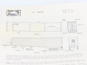 HO Scale Gloor Craft Models 2 in 1 Kit 358 Unpainted 45' Box Van Trailer