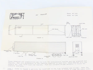 HO Scale Gloor Craft Models 2 in 1 Kit 358 Unpainted 45' Box Van Trailer