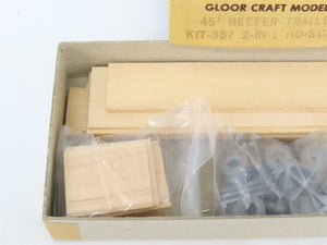 HO Scale Gloor Craft Models 2 in 1 Kit 357 Unpainted 45' Reefer Trailer