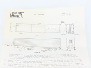 HO Scale Gloor Craft Models 2 in 1 Kit 357 Unpainted 45' Reefer Trailer