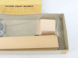 HO Scale Gloor Craft Models 2 in 1 Kit 358 Unpainted 45' Box Van Trailer