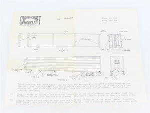 HO Scale Gloor Craft Models 2 in 1 Kit 358 Unpainted 45' Box Van Trailer