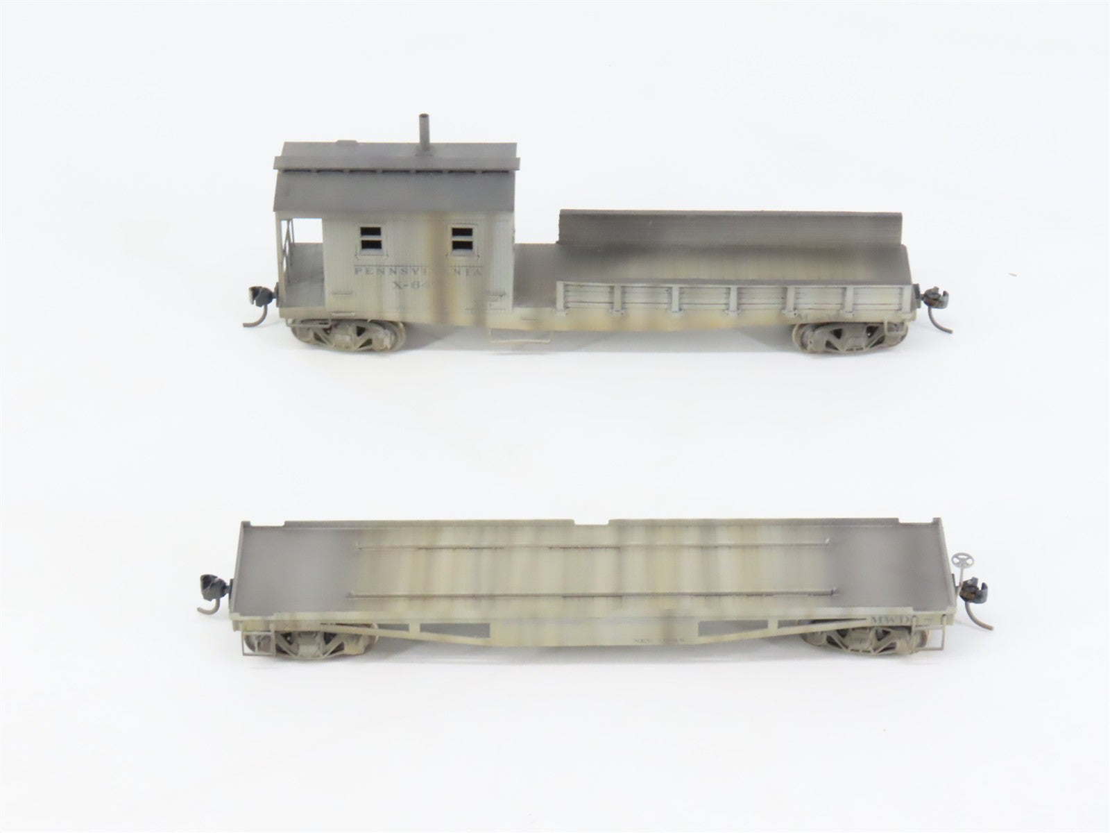 HO Scale PRR Pennsylvania BRASS Boom & Wheel Car Train Set CUSTOM