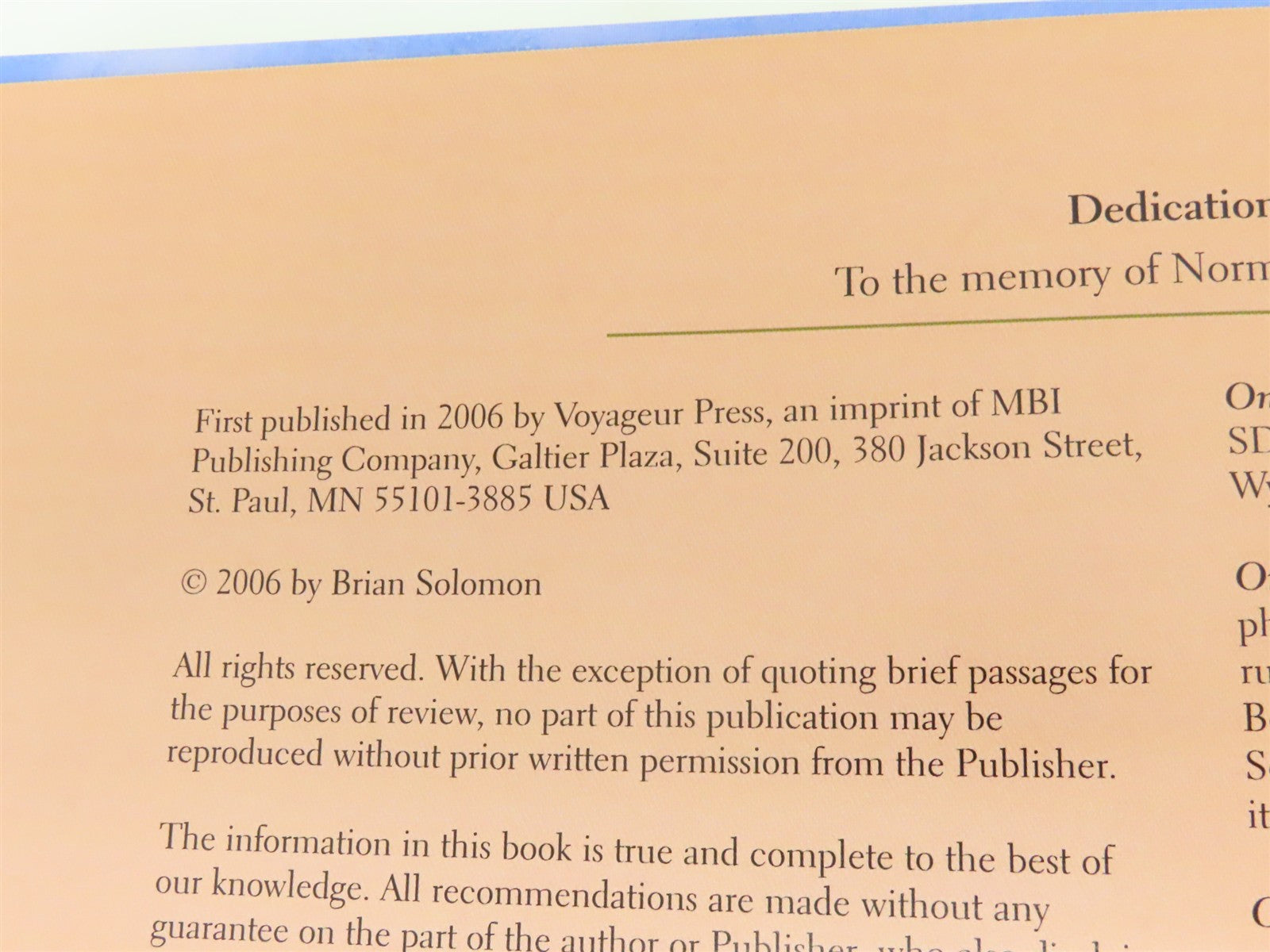 EMD Locomotives by Brian Solomon ©2006 HC Book