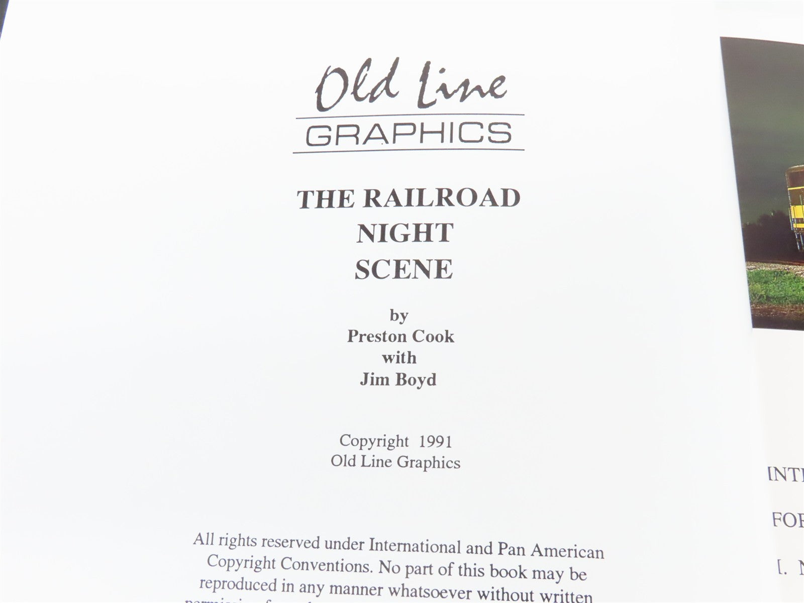 The Railroad Night Scene by Preston Cook & Jim Boyd ©1991 HC Book