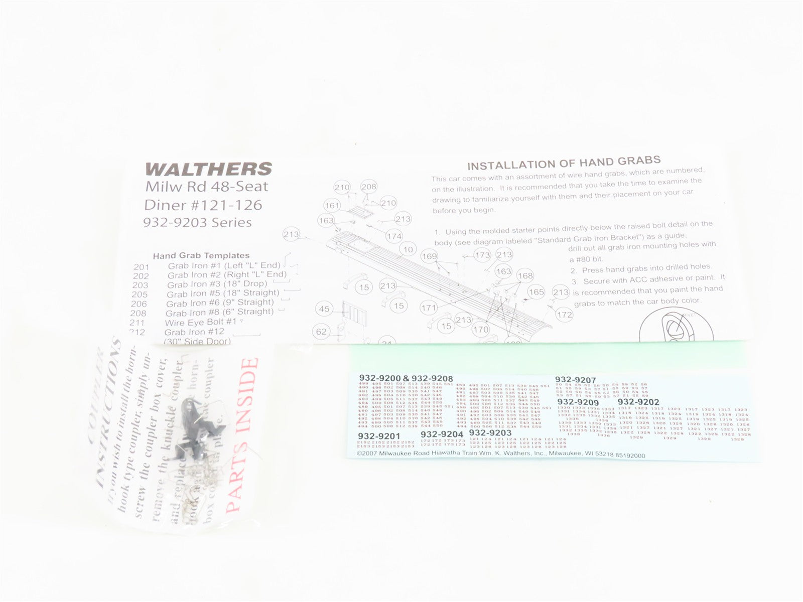 HO Scale Walthers 932-9203 MILW Milwaukee Road Hiawatha 48-Seat Diner Passenger