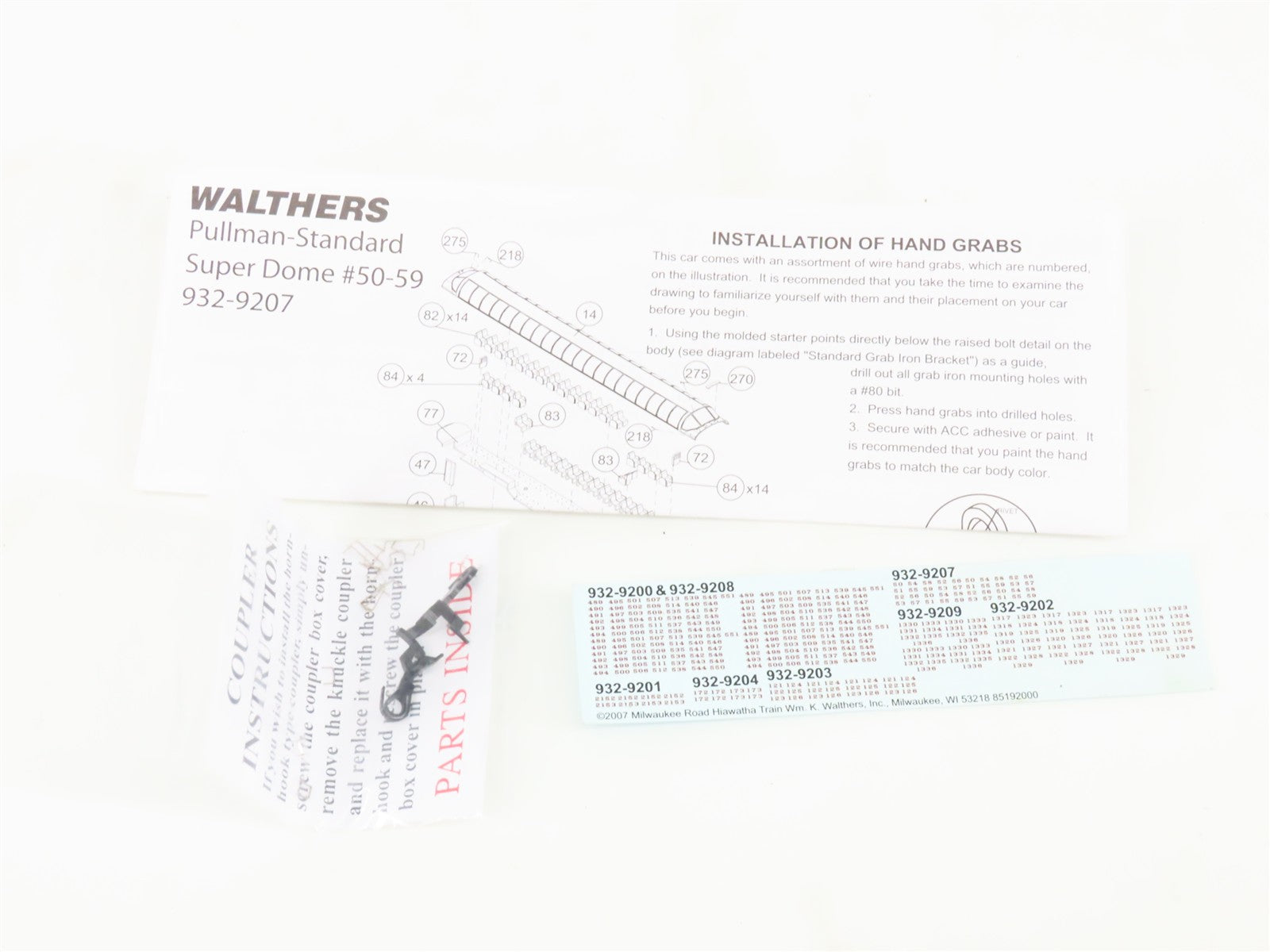 HO Scale Walthers 932-9207 MILW Milwaukee Road Hiawatha Super Dome Passenger Car