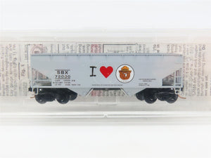 N Scale Micro-Trains 55450 SBX Smokey Bear 33' 2-Bay Hopper 72000 RTR
