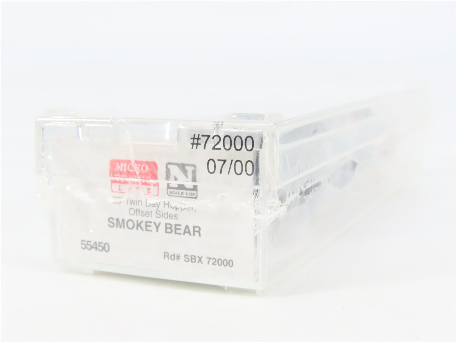 N Scale Micro-Trains 55450 SBX Smokey Bear 33' 2-Bay Hopper 72000 RTR