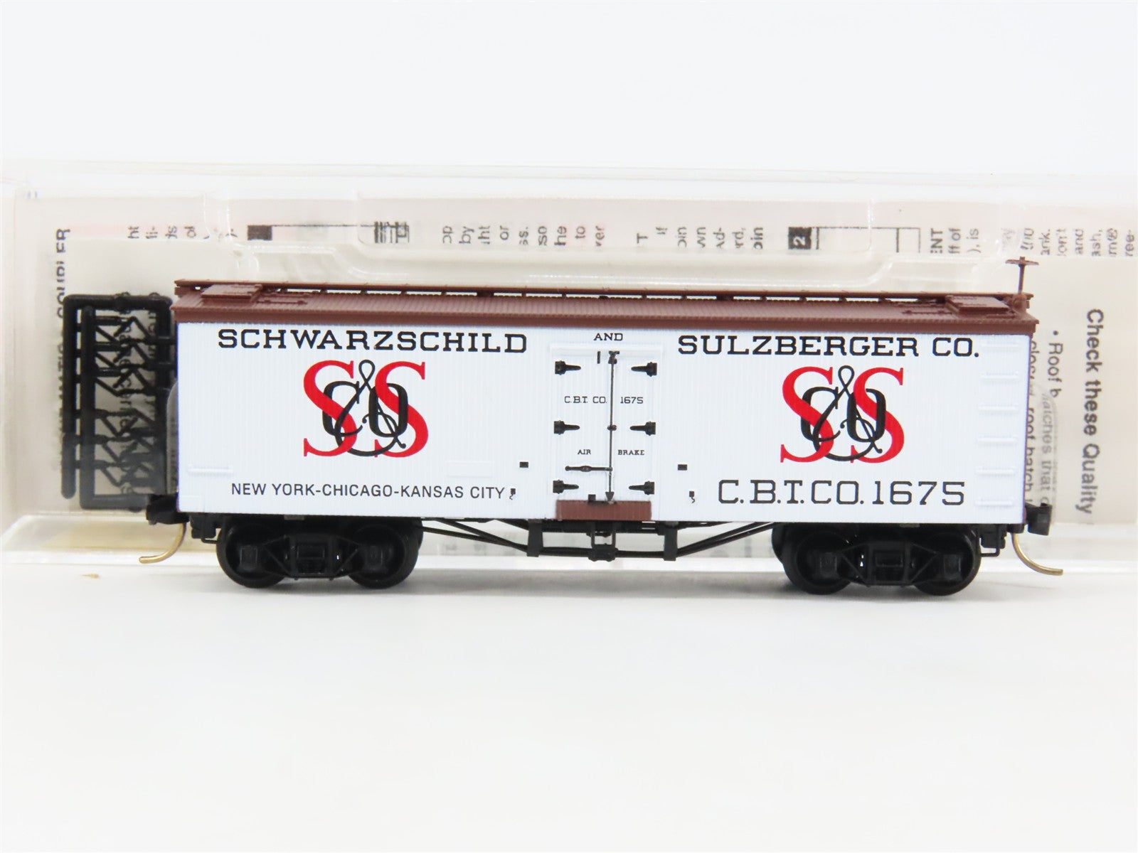 N Scale Micro-Trains 58020 CBT Schwarzschild & Sulzberger 36' Reefer 1675 RTR