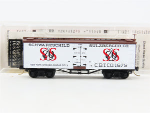 N Scale Micro-Trains 58020 CBT Schwarzschild & Sulzberger 36' Reefer 1675 RTR