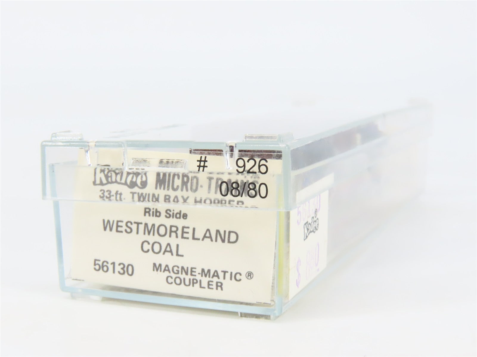 N Scale Kadee Micro-Trains MTL 56130 Westmoreland Coal Co. 2-Bay Hopper 926 RTR