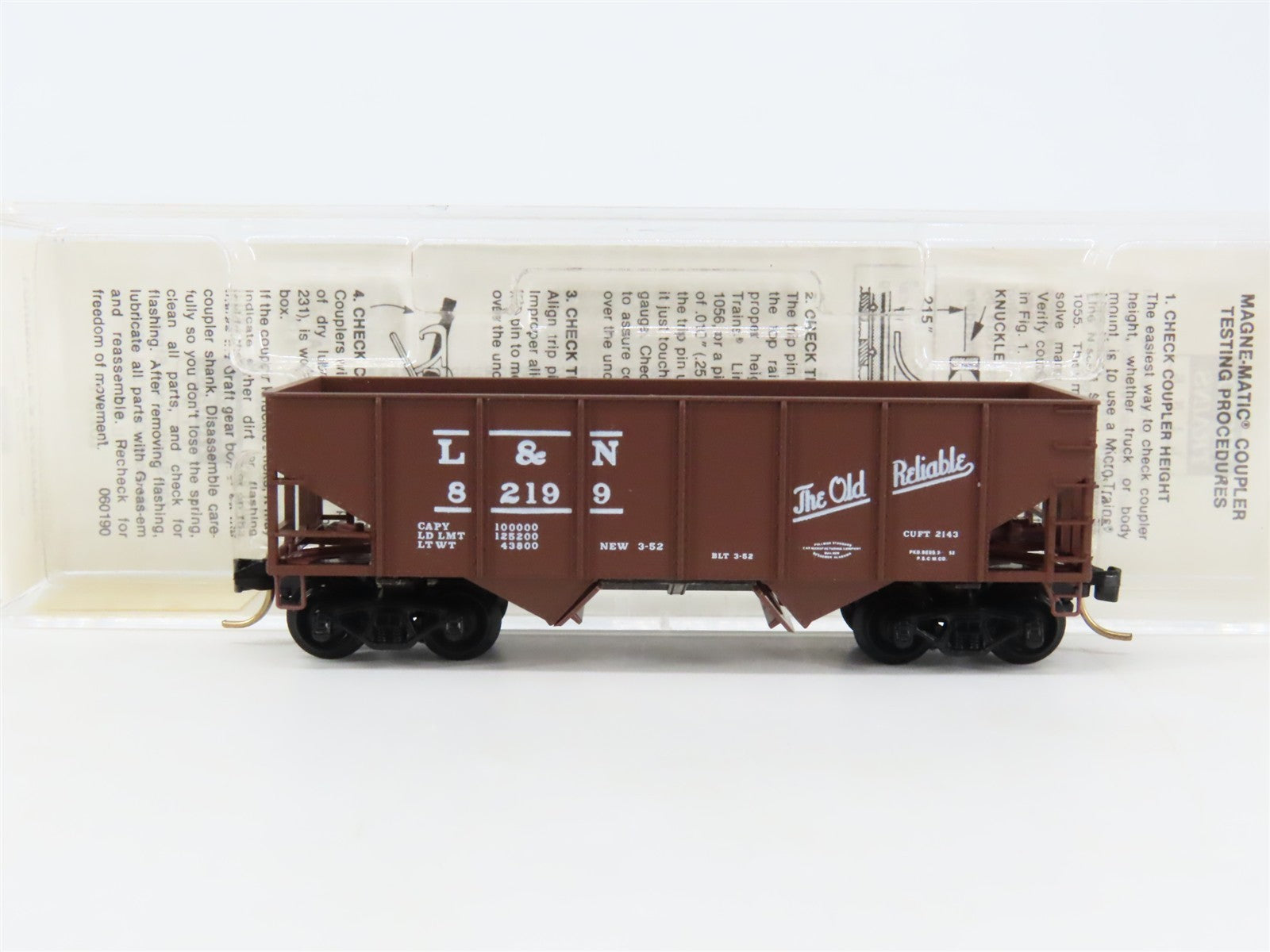 N Scale Micro-Trains MTL 56260 L&N The Old Reliable 2-Bay Open Hopper 82199 RTR