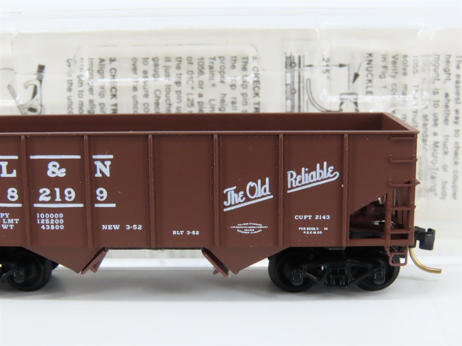 N Scale Micro-Trains MTL 56260 L&N The Old Reliable 2-Bay Open Hopper 82199 RTR