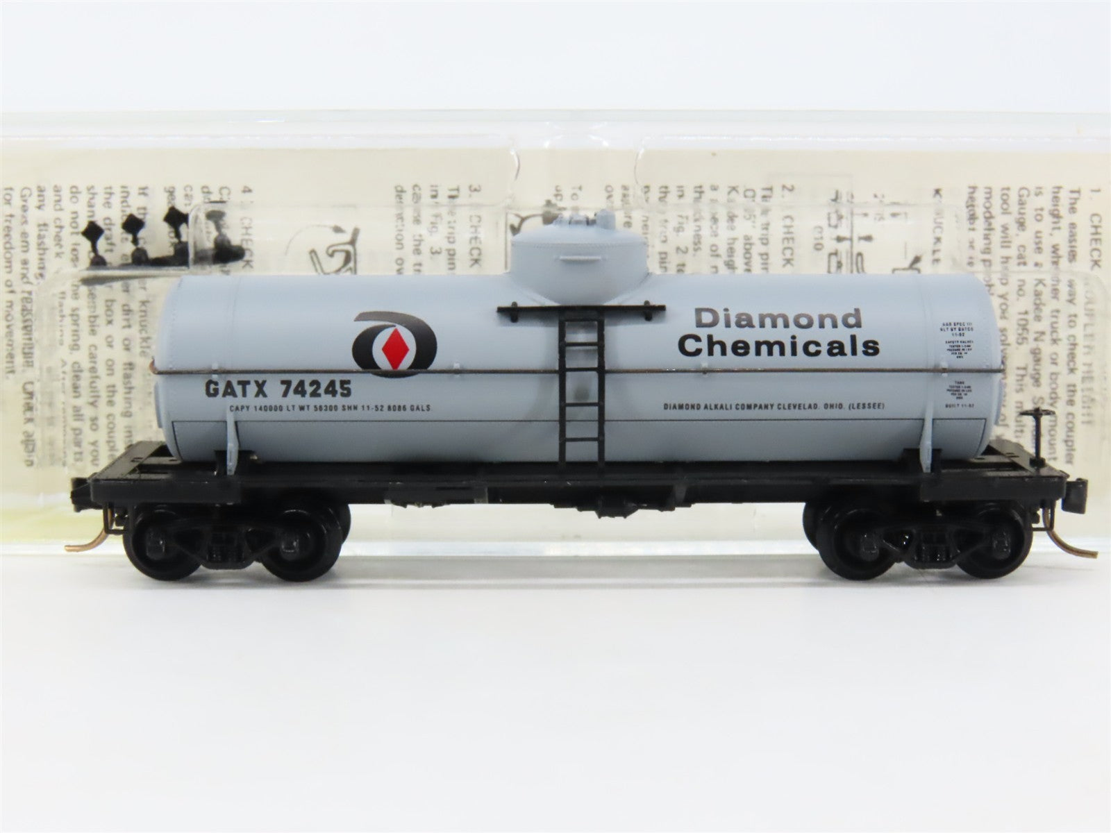 N Kadee Micro-Trains MTL 65190 GATX Diamond Chemical Single Dome Tank Car 74245