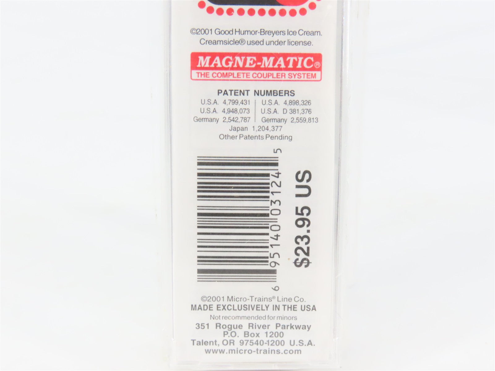 N Scale Micro-Trains 59070 GH Good Humor 40' Reefer 701 RTR