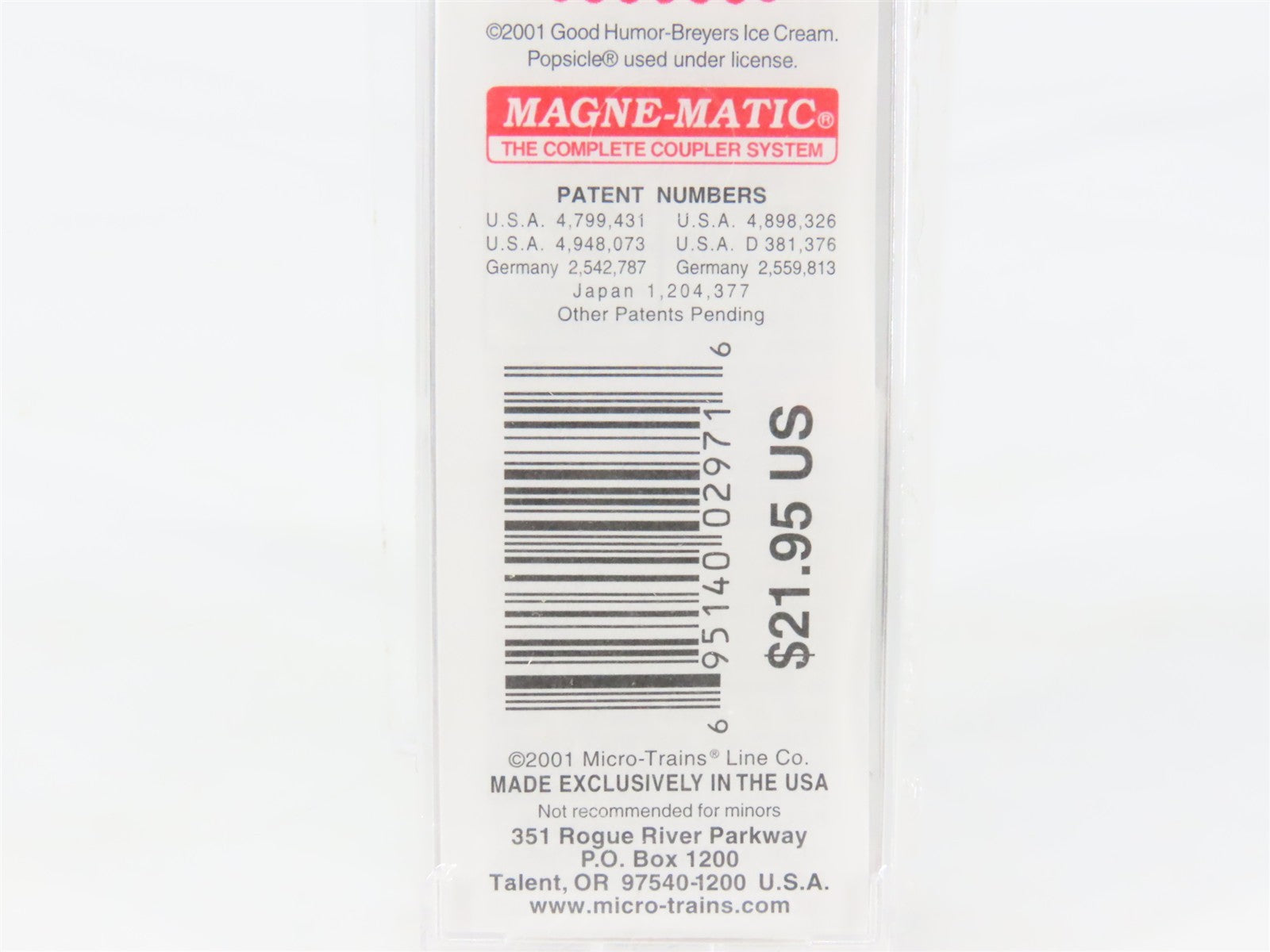 N Scale Micro-Trains 59050 GH Popsicle 40' 40' Steel Ice Reefer 501 RTR