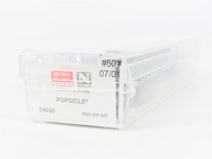 N Scale Micro-Trains 59050 GH Popsicle 40' 40' Steel Ice Reefer 501 RTR