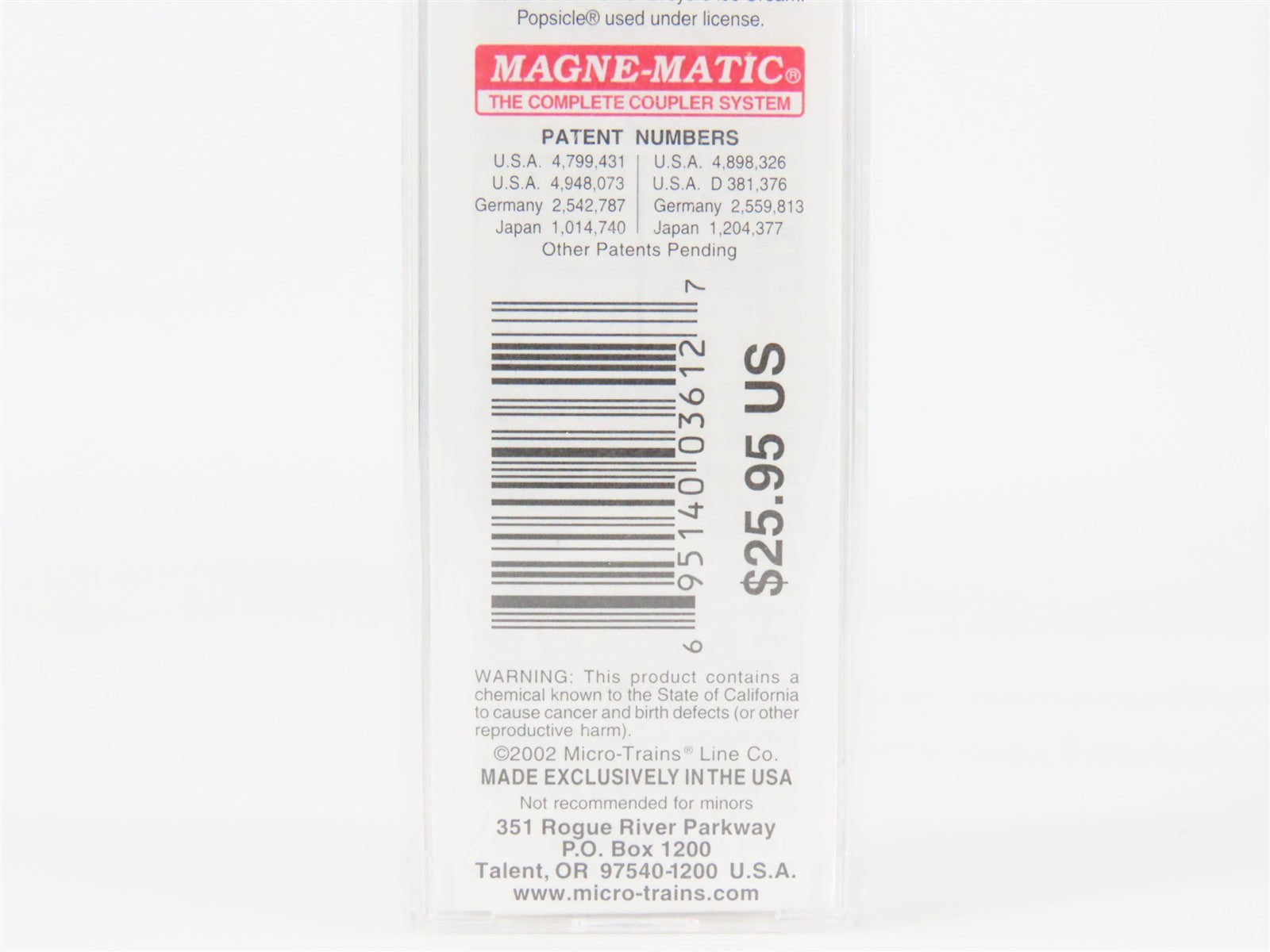 N Scale Micro-Trains MTL 59080 GH Popsicle 40' Steel Ice Reefer 7002 RTR