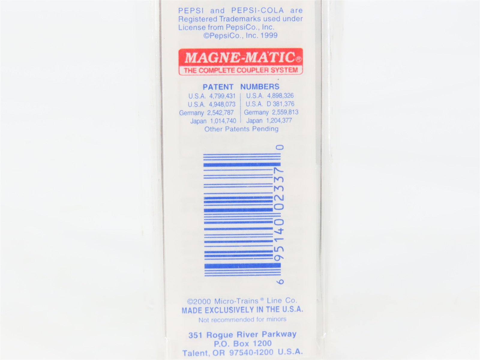N Scale Micro-Trains 59550 PCEX Pepsi-Cola 40' Reefer 59505 RTR