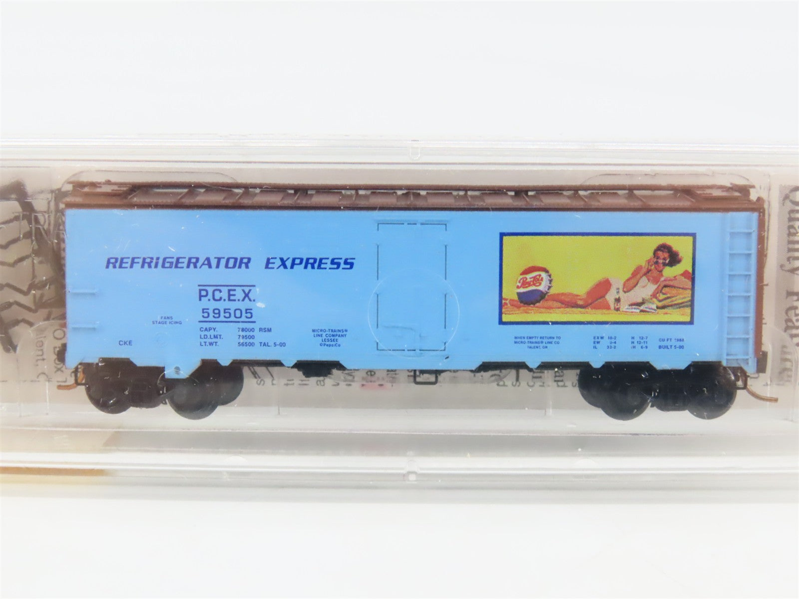 N Scale Micro-Trains 59550 PCEX Pepsi-Cola 40' Reefer 59505 RTR